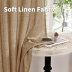 YoungsTex Burlap Linen Curtains 72 Inch Length - Image 9