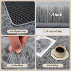 PLHXFR 6x9 Area Rugs Living Room: Fluffy Bedroom Rug Shag Carpet Grey | Upgrade - Image 5