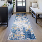 RELEANY Washable Runner 2'x8' Abstract Area Rug - Image 4