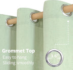 YoungsTex 63 Inch Length Sage Linen Curtains - Image 6