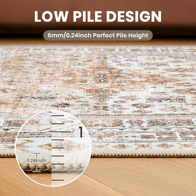2x6 Runner Rug Non Slip, Washable Hallway Runner Rug, Nursery Room, Soft Runner - Image 7