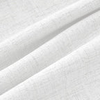 MIULEE 100% Blackout Linen Curtains 42 x 90 Inch Bright White 2 Panels | - Image 9