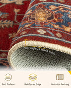 RELEANY Washable Area Rug, Small 2'x3', Water Repellent, Pet Friendly, Vintage - Image 3