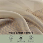 Sheer Curtains 84 Inches Long 2 Panels Set, Sheer Taupe Curtains - Image 5