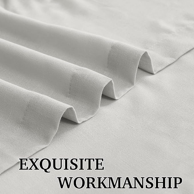 RYB HOME Linen Semi Sheer Curtains - Image 5