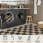 Lahome Checkered Easy Jute Area Rug, 5x7 Outdoor Patio Rug Washable Carpet - Image 6