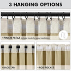 MIULEE 100% Blackout Linen Curtains 42 x 96 Inch Light Cream 2 Panels | Thermal - Image 5