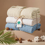 Bedsure 100% Cotton Muslin Blanket Queen Size - Image 5