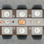Myir JUN Placemats Set of 8, Vinyl Woven Placemats Place Mats Indoor Set of 8 Washable Table Mats Non-Slip Place mats for Dining Table (Silver, Set of 8)