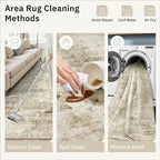 Soalmost Runner Rug 2'6"x8' Kitchen Hallway Runners Abstract Beige/Gray | - Image 9