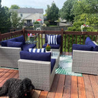 Sqodok Outdoor Cushion Covers 25x25 inch, Wicker Chair - Image 7