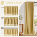 100% Blackout Curtains 102 Inch Length 2 Panels Set - Image 6