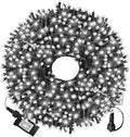 XTF2015 105ft 300 LED Christmas String Lights, End-to-End Plug 8 Modes - UL Certified - Outdoor Indoor Fairy Lights for Christmas Tree, Patio, Garden, Party, Wedding, Holiday (Cool White)