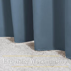 NICETOWN Smoky Blue Curtains 90 inch Length, Sound Reducing Thermal Insulated - Image 6