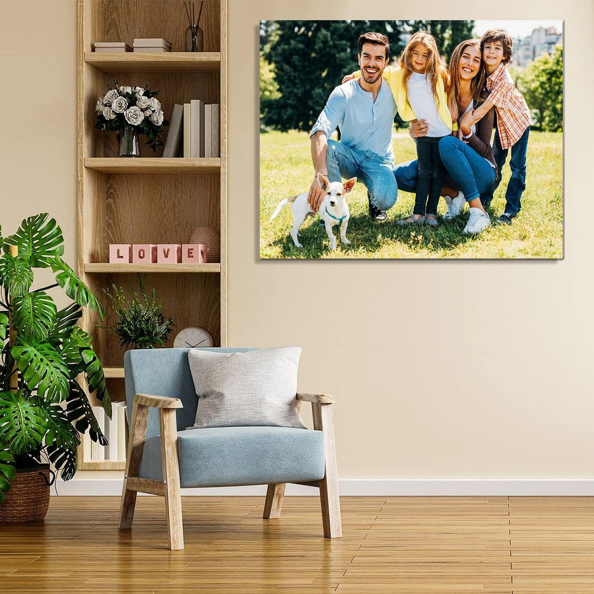 Custom Framed Canvas Prints With Your Photos-Personalized Picture To Canvas Wall Art ，Home Decoration Gifts Holiday Gifts