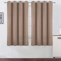 Cappuccino Blackout Curtains 52 x 63 Inch Length/Set of 2 Curtain by Lemomo