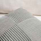 Fancy Homi 2 Packs Grey Euro Decorative Throw Pillow Covers 28x28 Inch - Image 3