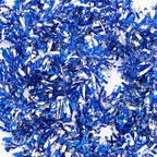 Anderson's Blue & Silver Metallic Tinsel Twist for Trailer Or Golf Cart, 4 inches Wide x 25 ft Long, Christmas, Birthday, Patriotic, Graduation and Holiday Garland Decor for Parties and Parades