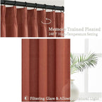 Rust Burnt Orange Fall Sheer Curtains 90 Inches Long - Image 3