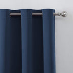 Navy Blue Blackout Curtains 42 x 63 Inch Length/Set of 2 Curtain Panels/Thermal - Image 6