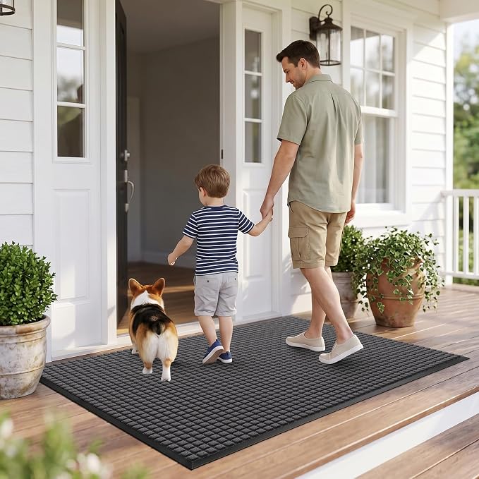 Front Door Mat Outside Entrance, Heavy Duty Waterproof Doormat | 73"x46" - Image 8