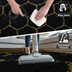 6x9 Large Black Gold Fluffy Soft Area Rug Non-Slip - Image 6