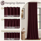 100% Blackout Curtains 108 Inch Length 2 Panels Set - Image 6