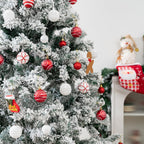 100Pcs Christmas Balls Ornaments Set, Shatterproof Christmas Decorations with Hand-held Gift Package for Xmas Tree/Holiday/Wedding/Holiday/Party Decor (Red & White)