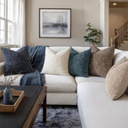 MIULEE Chenille Textured Throw Pillow Covers Blue 20x20 Set of 2 | Slubby - Image 5