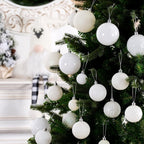 Christmas Ornaments for Xmas Trees,White Shatterproof Christmas Ball Ornaments