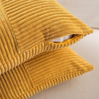 Fancy Homi 2 Packs Gold Yellow Samll Decorative Throw Pillow Covers 14x14 Inch - Image 4