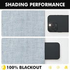 MIULEE 100% Blackout Linen Curtains 42 x 63 Inch Chambray Blue 2 Panels | - Image 7