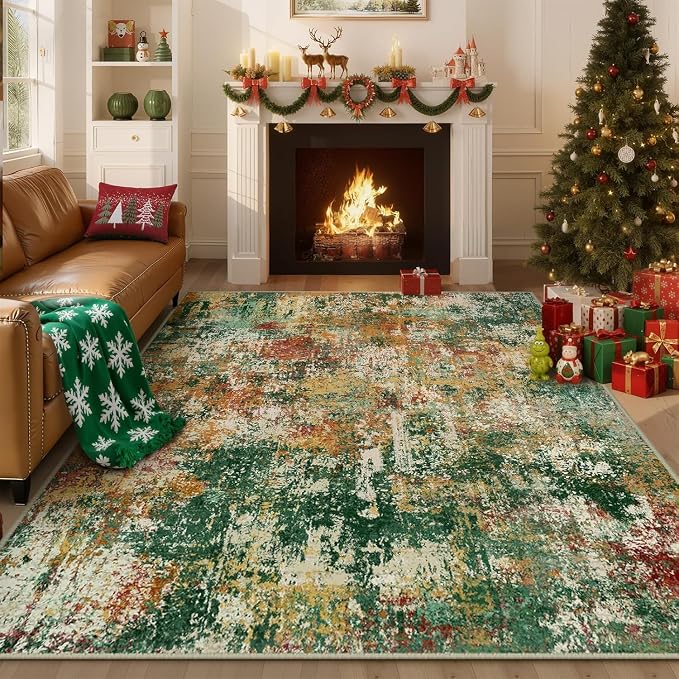 RELEANY Washable 5'x8' Abstract Area Rug by RELEANY
