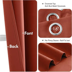 MIULEE Fall Blackout Curtains for Bedroom 2 Panel 40"x96" Long Burnt Orange | - Image 4