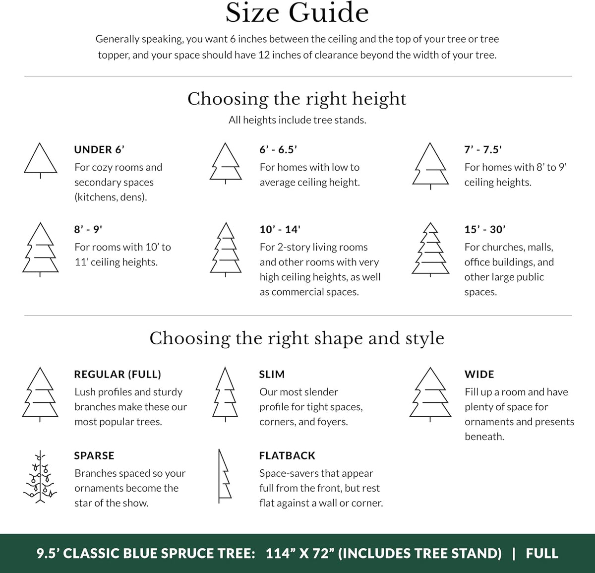 Balsam Hill 9.5ft Pre-Lit Classic Blue Spruce - Artificial Christmas Tree with 5,248+ Tips, 1600 Hand-Strung Clear LED Lights, Easy Plug System & Premium Stand for Indoor Holiday Decorating