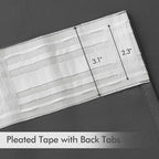 MIULEE Grey Back Tab Blackout Curtains 52x72 Inches Long 2 Panels Set | Rod - Image 4