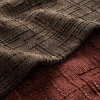 MIULEE Chenille Textured Throw Pillow Covers Reddish Brown 18x18 Set of 2 | - Image 2