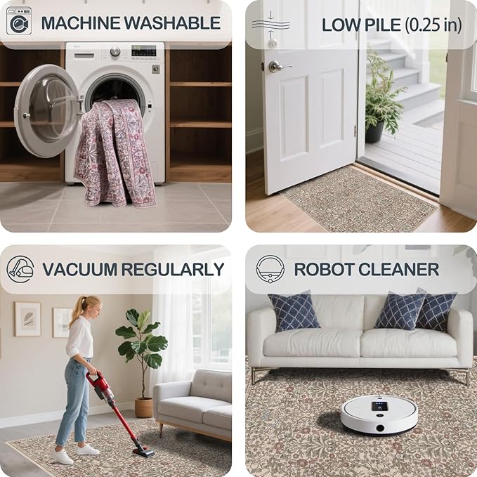 Washable 2'6" x 8' Runners for Hallways, Non Slip Long Floor Runner for Kitchen - Image 5