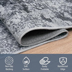Aelenmu 6x9 Area Rugs for Living Room Washable Bedroom Dining Room Black | - Image 4