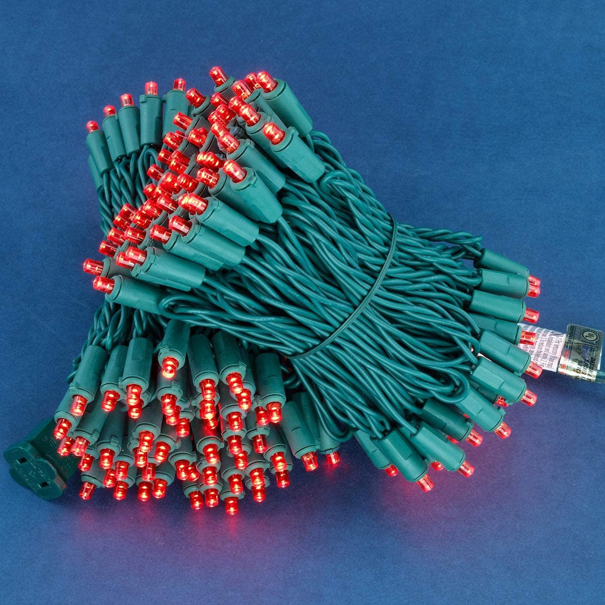 200 Count Red Wide Angle LED Christmas Lights, 66 ft Green Wire UL Certified Commercial Grade 5mm Holiday String Light Set (Red)