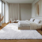 White 6x9 Area Rugs for Living Room Bedroom, Large Fluffy Bedside Throw Rug - Image 5