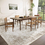 Area Rug 9x12 Washable Rug, Vintage Boho Medallion Rugs Non-Slip Soft Low Pile - Image 3