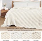 Exclusivo Mezcla Striped King Size Fleece Blanket - Image 3