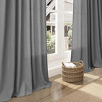 Extra Long Dark Grey Linen Curtains 2 Panels 102 Inches Long - Image 6