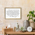I Choose You To Do Life Sign Wall Decor 16X11 I Love You InchRomantic Marriage Art Wooden Framed Wall Hanging (Wood)