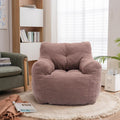 Recaceik Bean Bag Chairs, Tufted Soft Stuffed Bean Bag Chair with Filler, Fluffy Lazy Sofa Chair Lounger, Comfy Giant Bean Bag Chair for Bedroom, Living Room, Brown