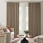 Pinch Pleated Blackout Curtains 120 Inch Long 2 Panels - Image 4