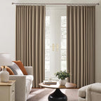 80 Inch Wide Black Pinch Pleated Curtains 80 x 108, Thermal Insulated Noise - Image 4
