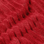BEDELITE 3D Ribbed Jacquard Red Fleece Twin Blanket - Image 5