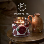 PartyLite 3-Wick Jar Candle, Highly Fragranced Clean Burning Glass Candle, 25-45 Hours Burn Time (Woodland Fig)